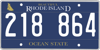 RI license plate 218864