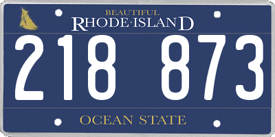 RI license plate 218873
