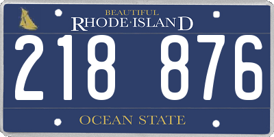 RI license plate 218876