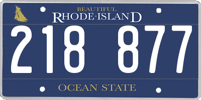 RI license plate 218877
