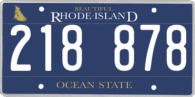 RI license plate 218878