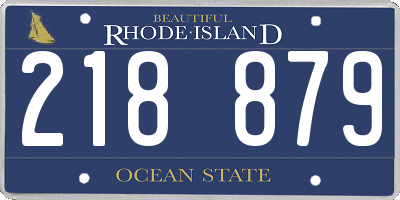 RI license plate 218879