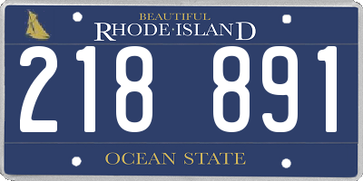 RI license plate 218891