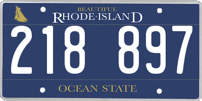 RI license plate 218897