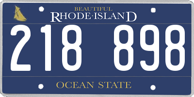 RI license plate 218898