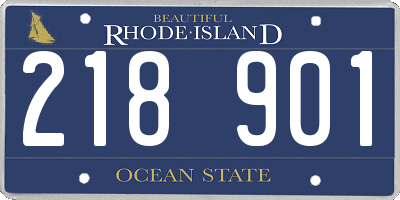 RI license plate 218901