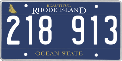 RI license plate 218913