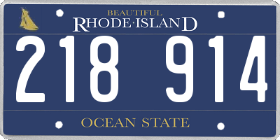 RI license plate 218914