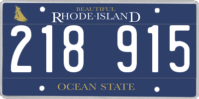 RI license plate 218915