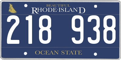 RI license plate 218938