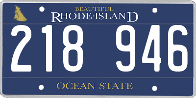 RI license plate 218946