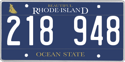 RI license plate 218948