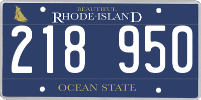 RI license plate 218950