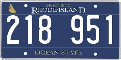 RI license plate 218951
