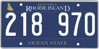 RI license plate 218970