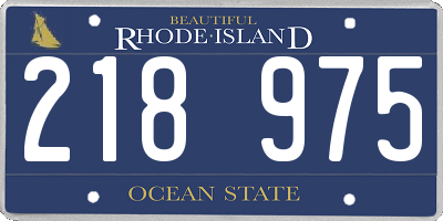 RI license plate 218975