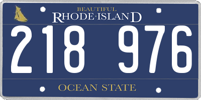 RI license plate 218976