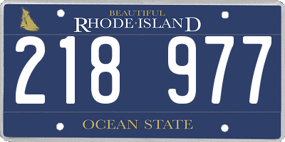 RI license plate 218977