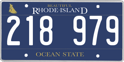RI license plate 218979