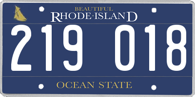 RI license plate 219018