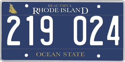 RI license plate 219024
