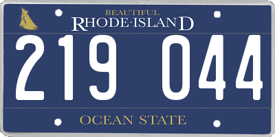 RI license plate 219044