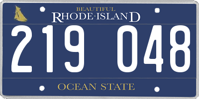 RI license plate 219048