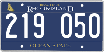 RI license plate 219050