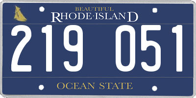 RI license plate 219051