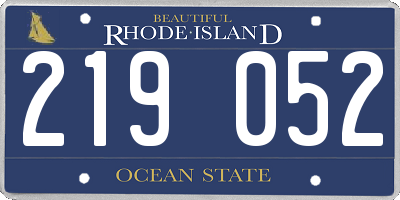 RI license plate 219052