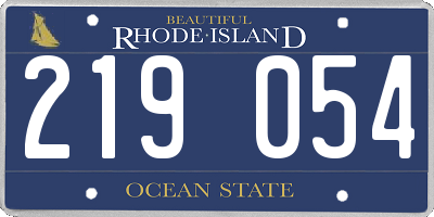 RI license plate 219054