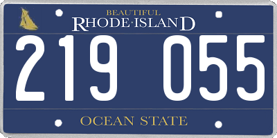 RI license plate 219055