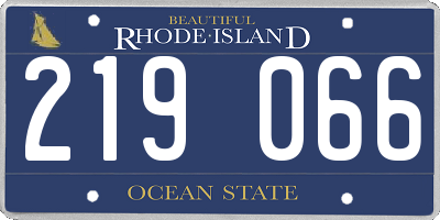 RI license plate 219066