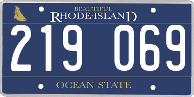 RI license plate 219069