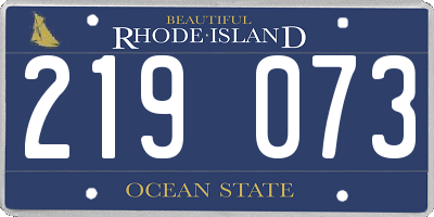 RI license plate 219073