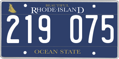 RI license plate 219075