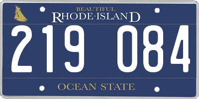 RI license plate 219084