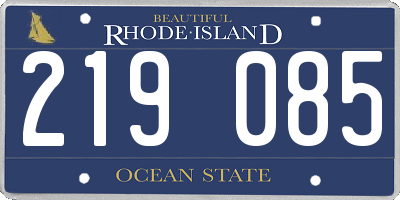 RI license plate 219085