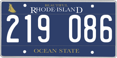 RI license plate 219086