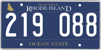 RI license plate 219088