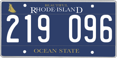 RI license plate 219096