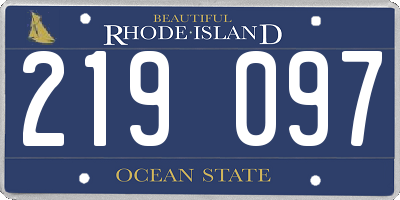 RI license plate 219097