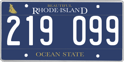 RI license plate 219099