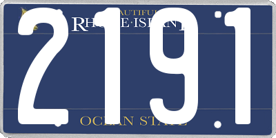 RI license plate 2191