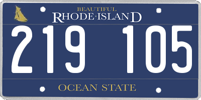 RI license plate 219105