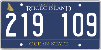 RI license plate 219109