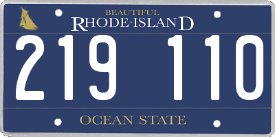 RI license plate 219110