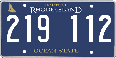 RI license plate 219112