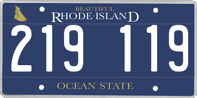 RI license plate 219119