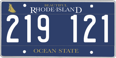 RI license plate 219121